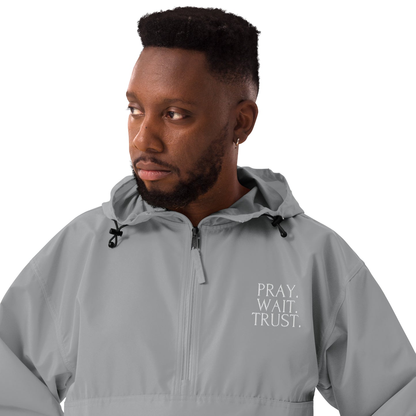 Pray. Wait. Trust. Embroidered Champion Jacket